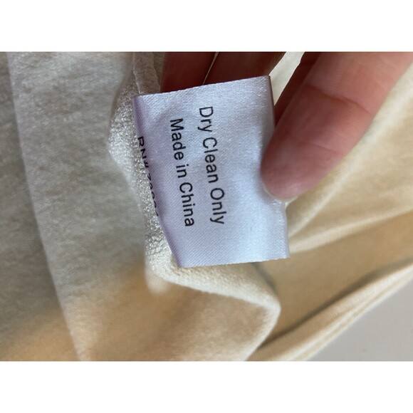 Ming Wang Poncho Sweater O/S Ivory Women's Rhinestone Look Beads Super Soft - Picture 9 of 9